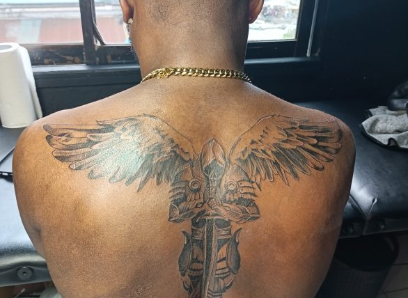 Full back tattoos in Kenya